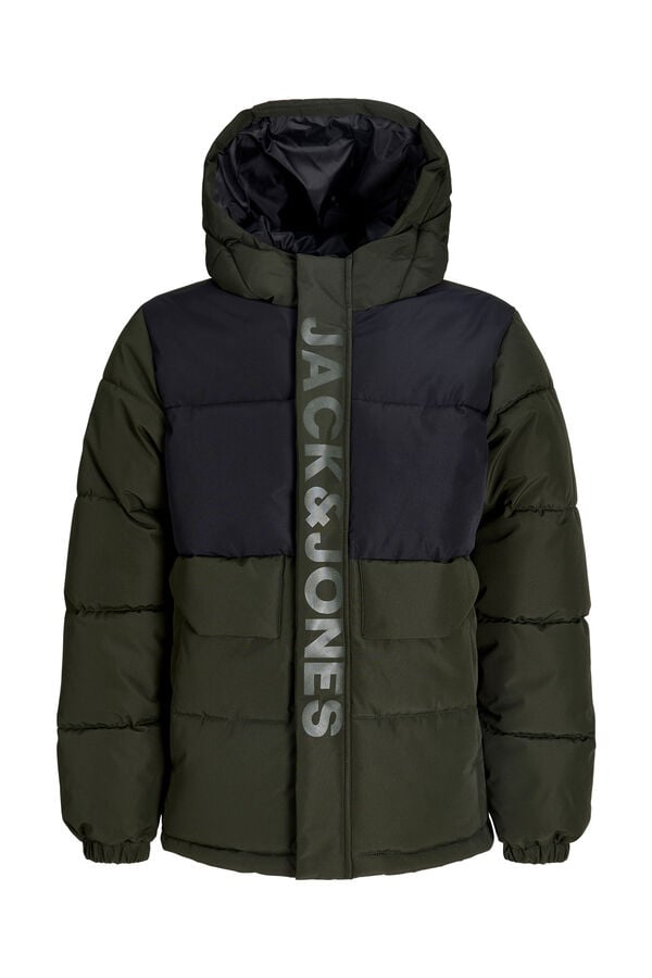 Jack & Jones Junior Puffer jacket with hood green