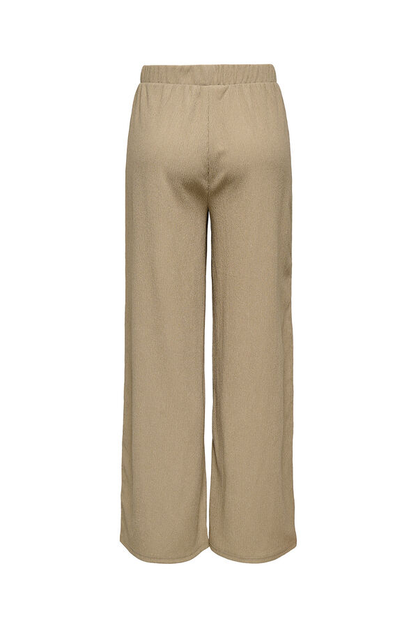 JDY Pantal&oacute;n ancho textura tostado