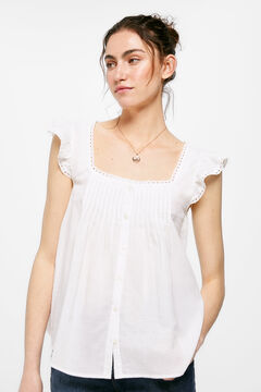 Springfield Lacy cotton blouse white