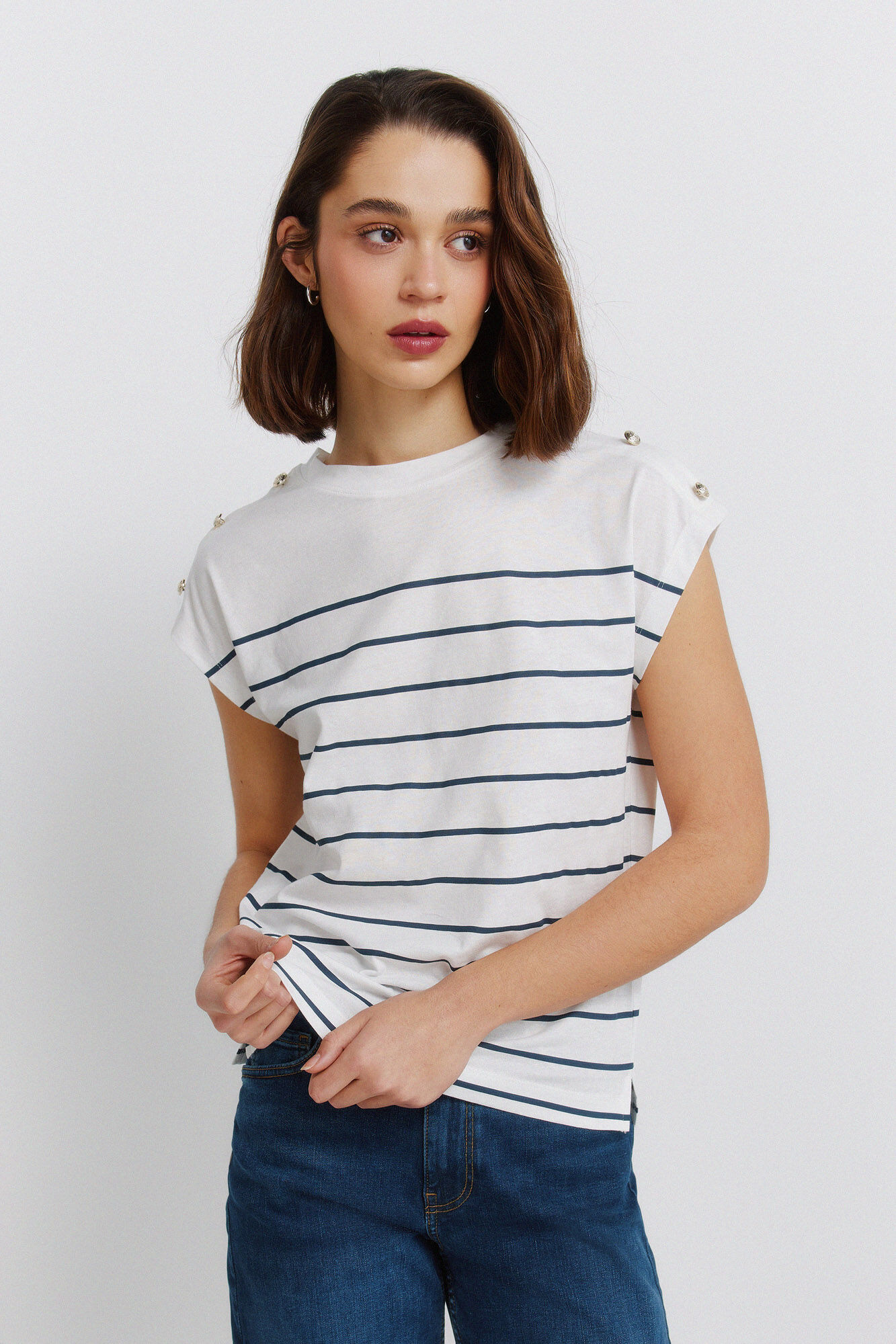 Springfield Short sleeve button T-shirt