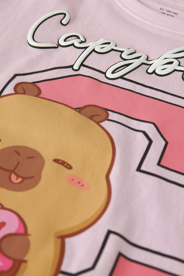 Name it Capybara T-shirt pink