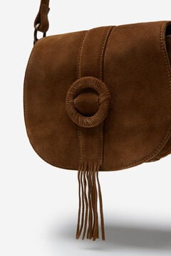 Springfield Split leather saddle bag beige