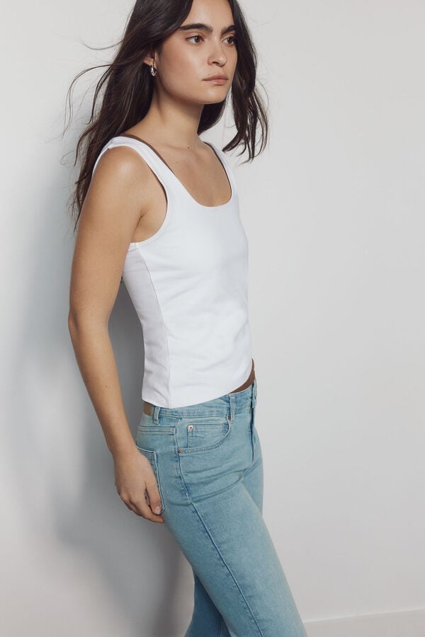 Springfield Jeans cintura m&eacute;dia flare  azul