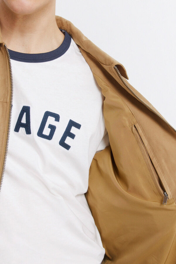 Springfield Faux suede jacket brown