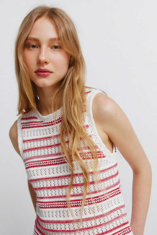 Springfield Striped knit top red