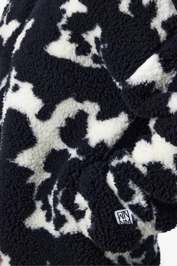 Noisy May Checkered teddy jacket Crna