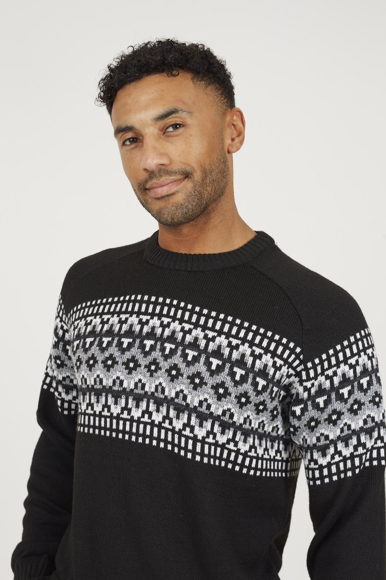 Brave Soul Camisola gola redonda jacquard