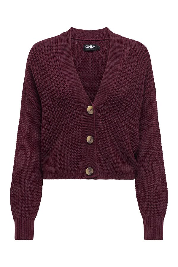 Only Button fastening cardigan red