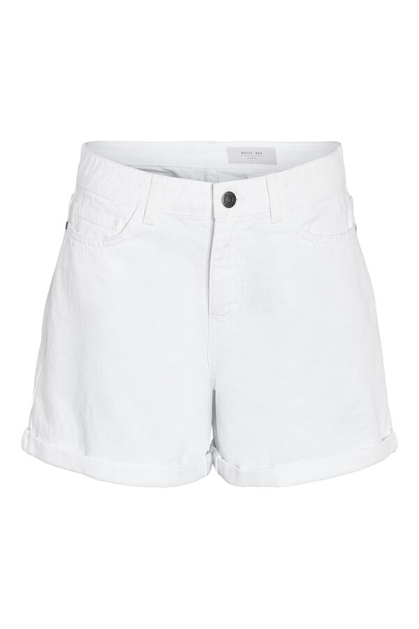 Springfield Denim shorts with turn-ups white