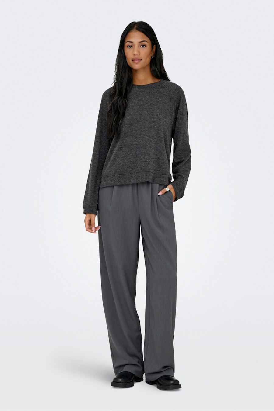 Top felpa manga larga