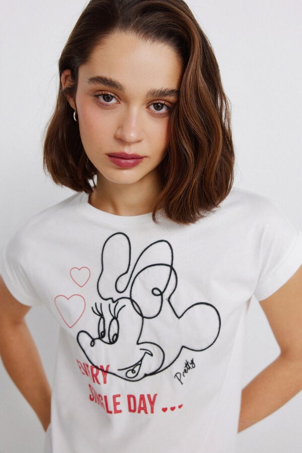 Springfield Disney short sleeve T-shirt beige