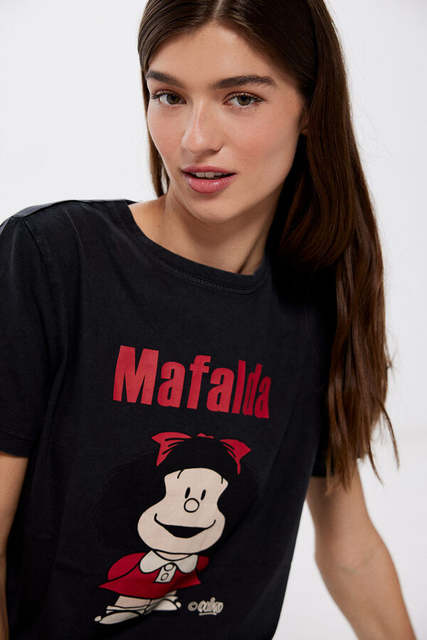 Springfield Foltmarásos Mafalda póló sárga