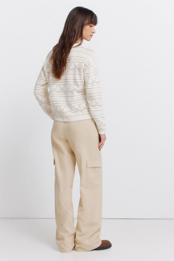 Springfield Cotton cargo trousers brown