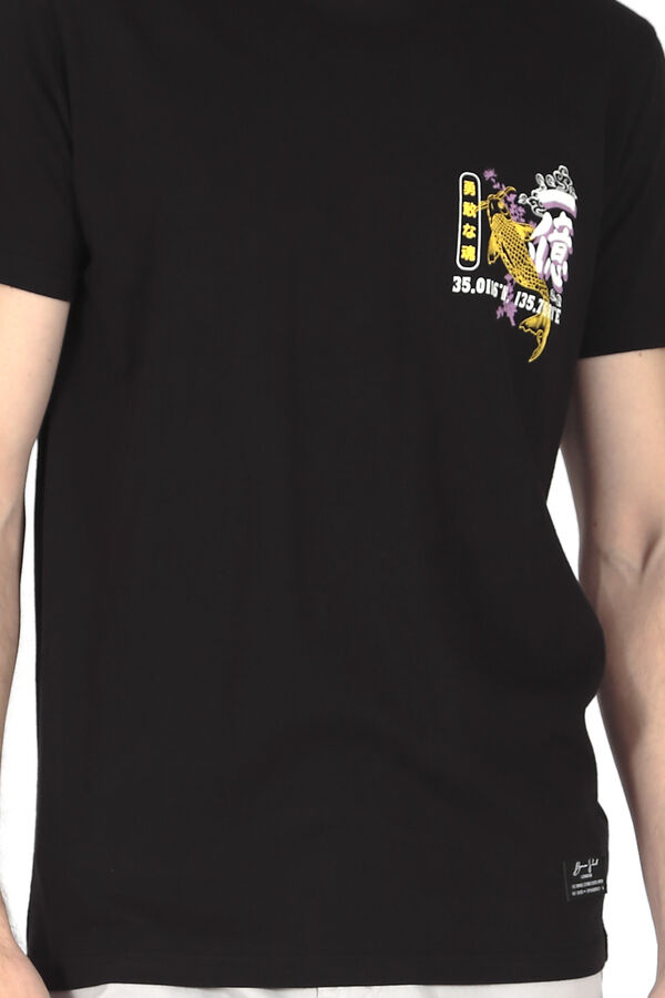 Springfield Camiseta estampada en espalda negro