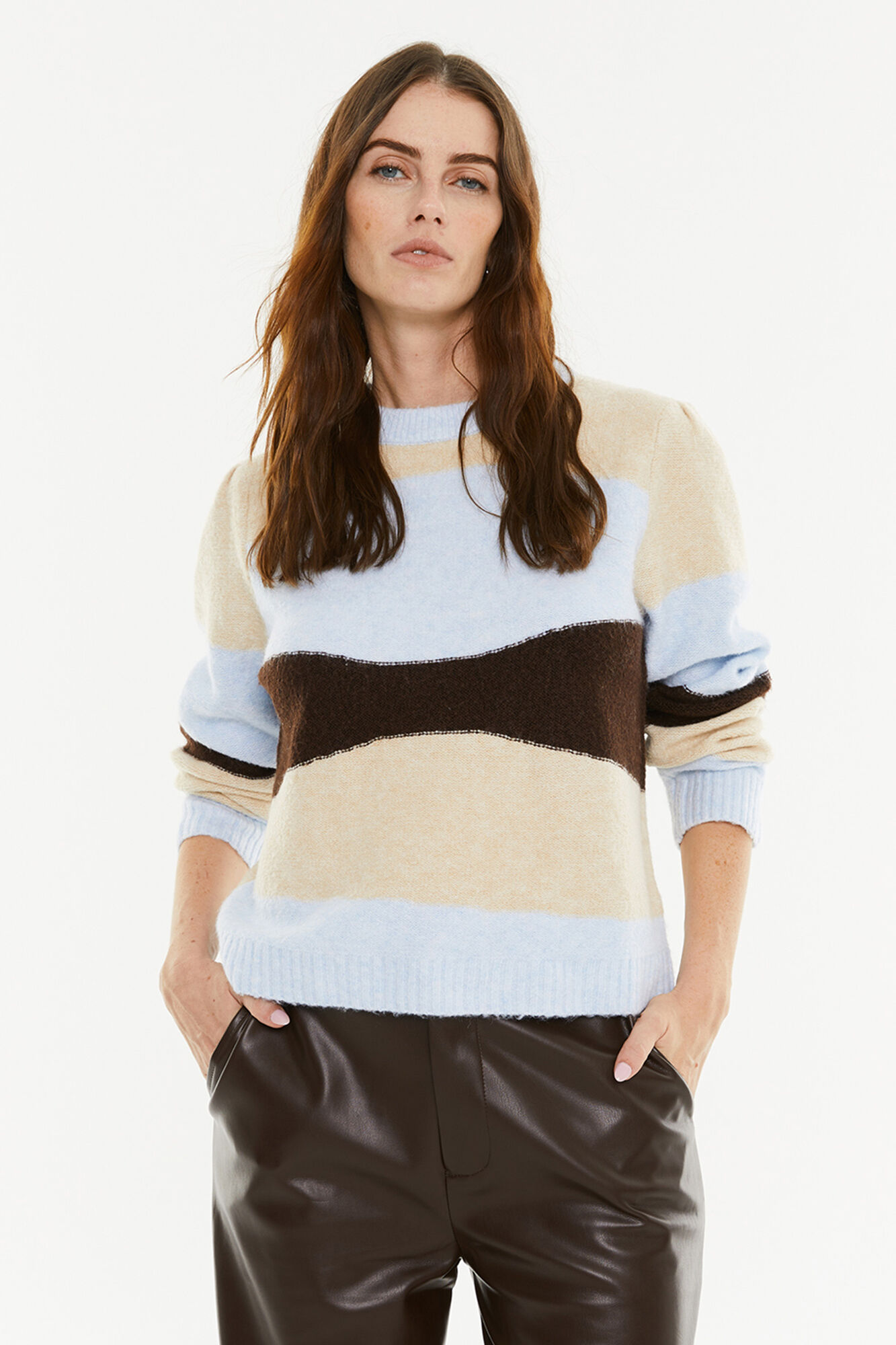 System Action Camisola jacquard tricolor