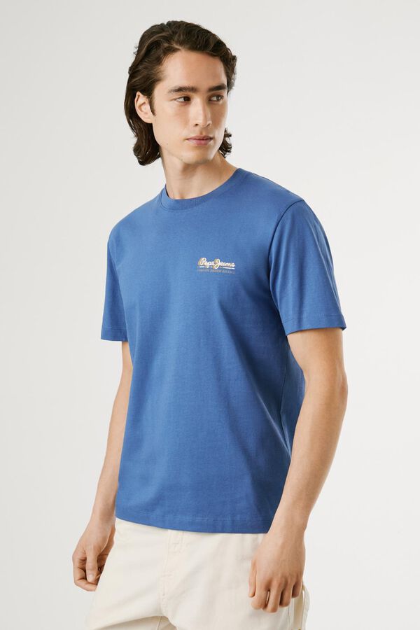 Pepe Jeans Regular Fit Logo Printed T-shirt Plava