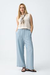 Tiffosi Pantal&oacute;n wide leg azul