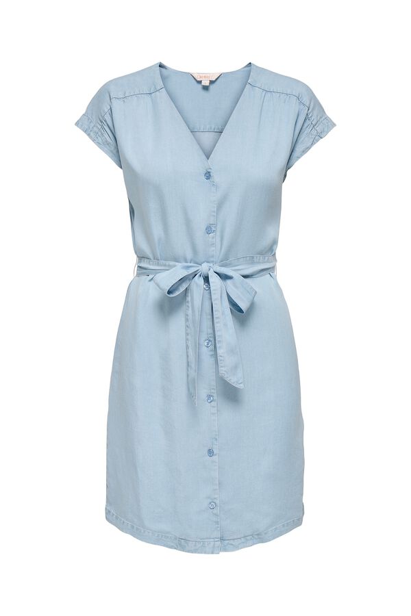 Only Vestido corto de tencel azul