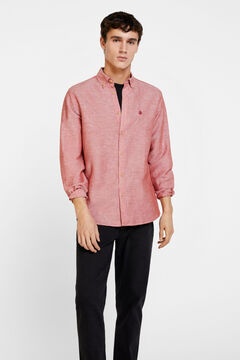 Springfield Chemise lin couleur rouge