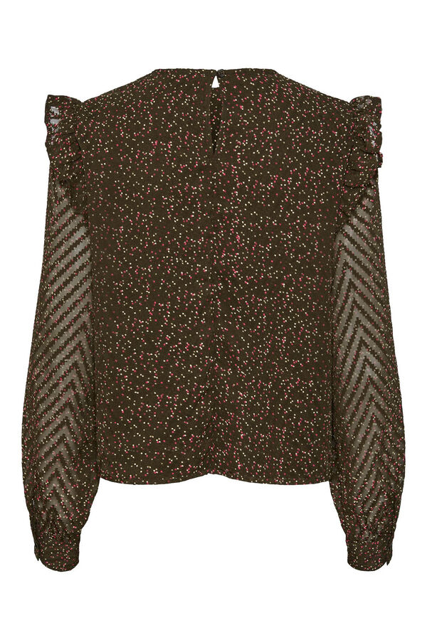Springfield Long-sleeved print blouse  zelena