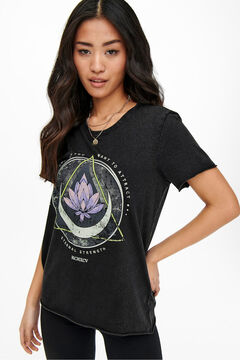 Only T-shirt estampada de manga curta