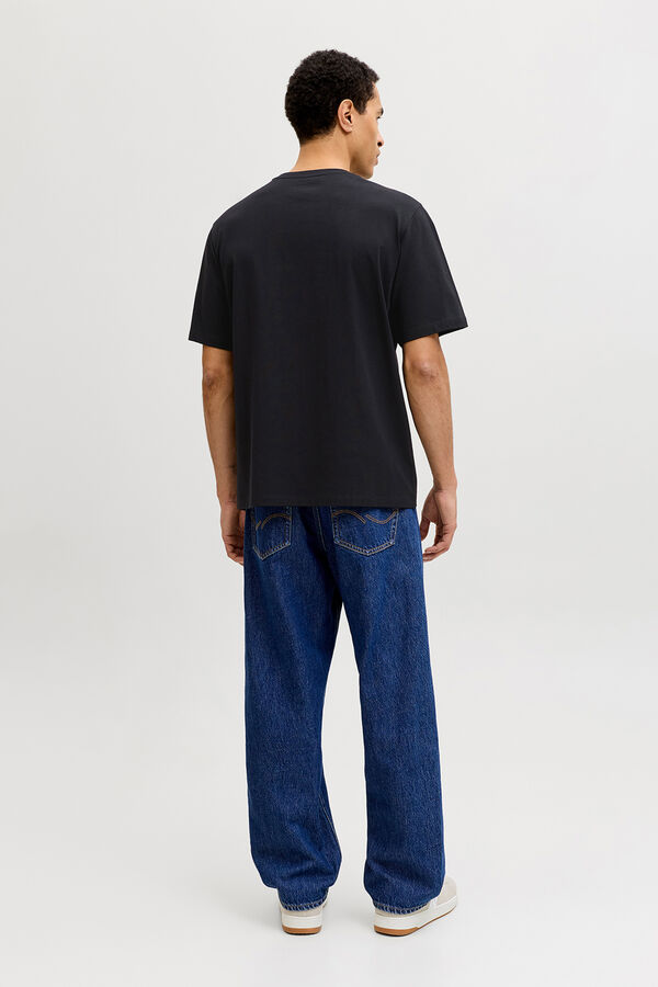 Jack & Jones Gro&szlig;es Logo-T-Shirt Schwarz
