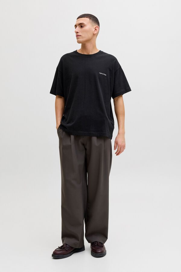 Jack & Jones Camiseta loose algod&oacute;n negro