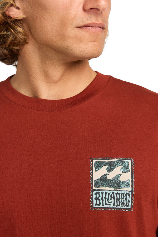 Billabong Stacked Arch - for men T-shirt Bordo