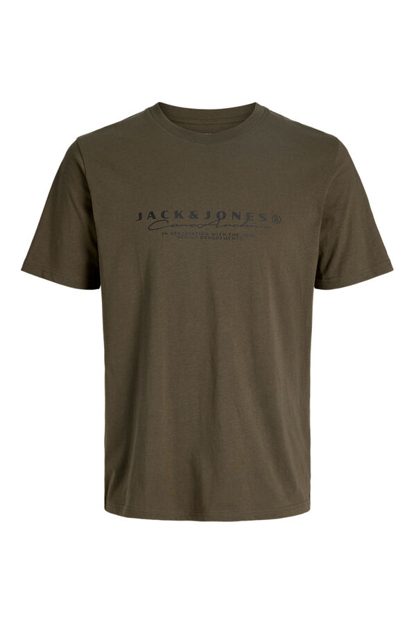 Jack & Jones Camiseta b&aacute;sica logo verde