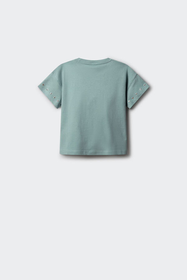 Springfield Kids Majica sa kratkim rukavima sa nitnama za devojčice Print