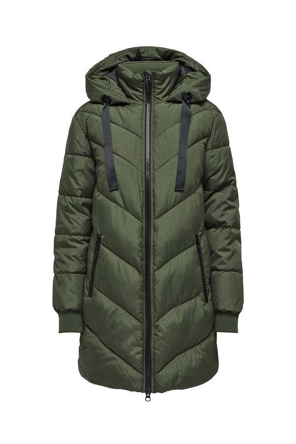 JDY Puffer coat green