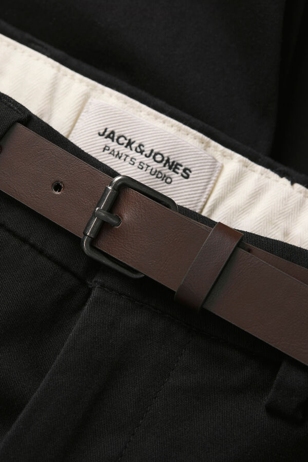 Jack & Jones Chino Bermuda shorts with belt black