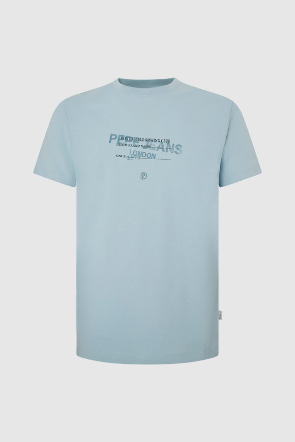 Springfield Printed T-shirt svetloplava