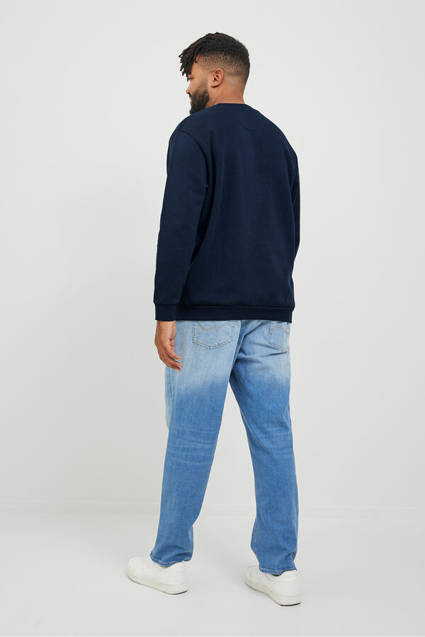Jack & Jones PLUS Moletom Plus Sweatshirt regular fit azul