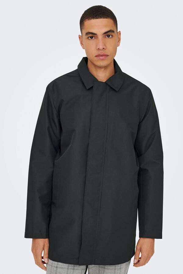 Only & Sons Light trench coat black