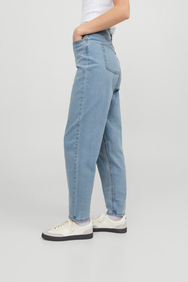 Springfield Jeans mom fit denim médias azul aço