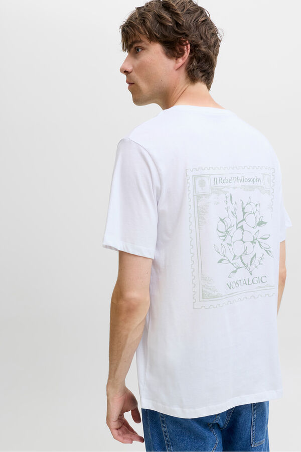 JJ REBEL Camiseta back print blanco