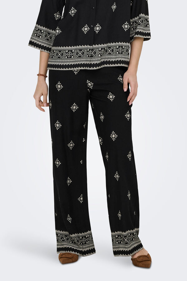 JDY Pantal&oacute;n largo ancho negro