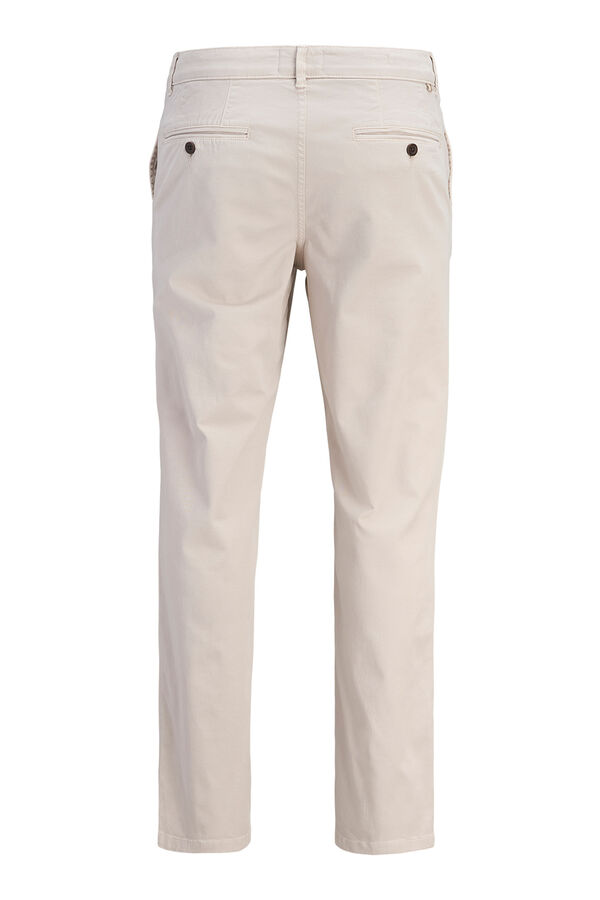 Jack & Jones Pantal&oacute;n chino regular tiro medio gris