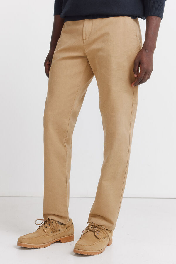 Springfield Pantalón estructura comfort fit beige