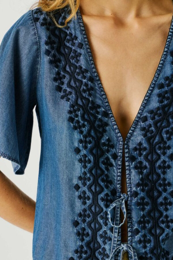 Pepe Jeans Short sleeve blouse plava