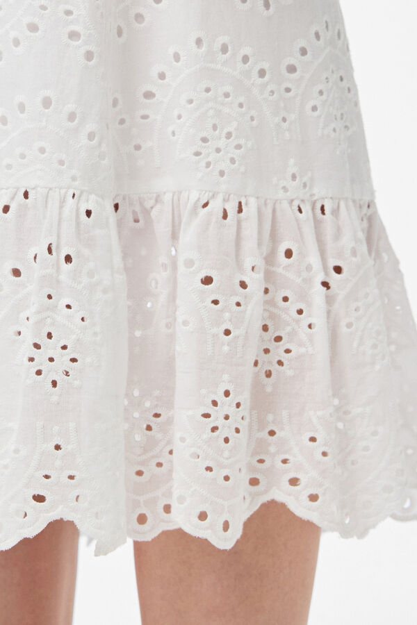 Pieces Vestido midi de tirantes blanco