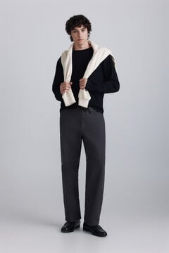 Springfield Ribbed basic long sleeve T-shirt