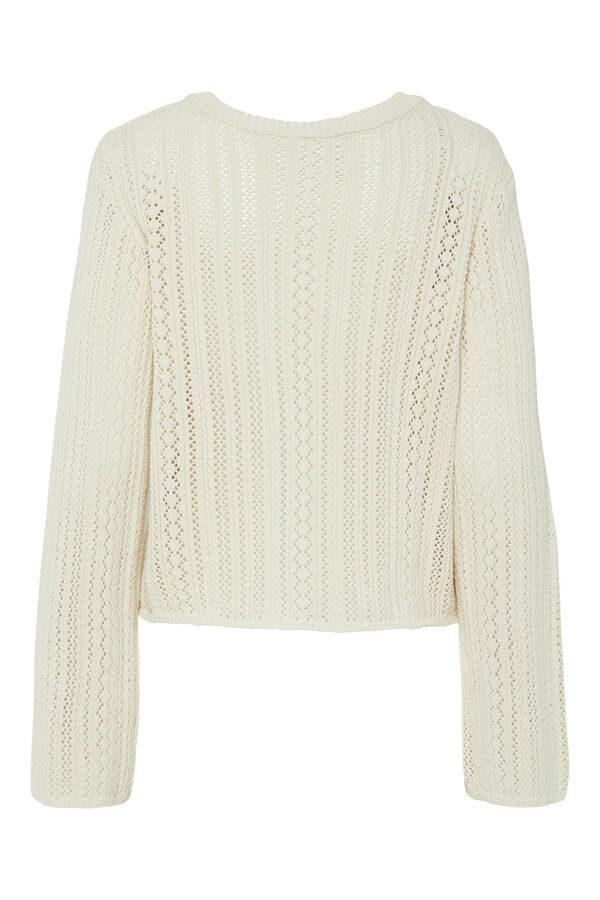 Pieces Strickjacke aus Baumwolle  Grau