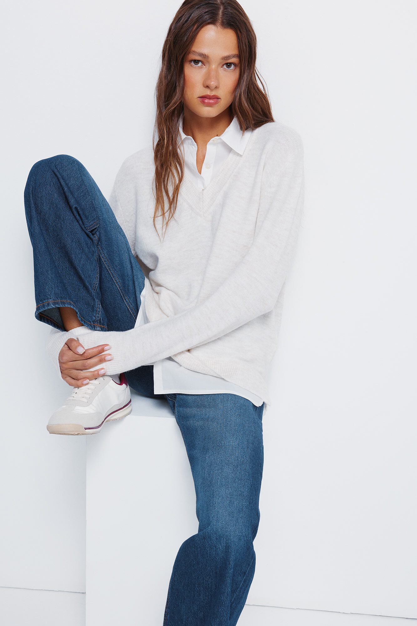 Springfield Combined shirt sweater