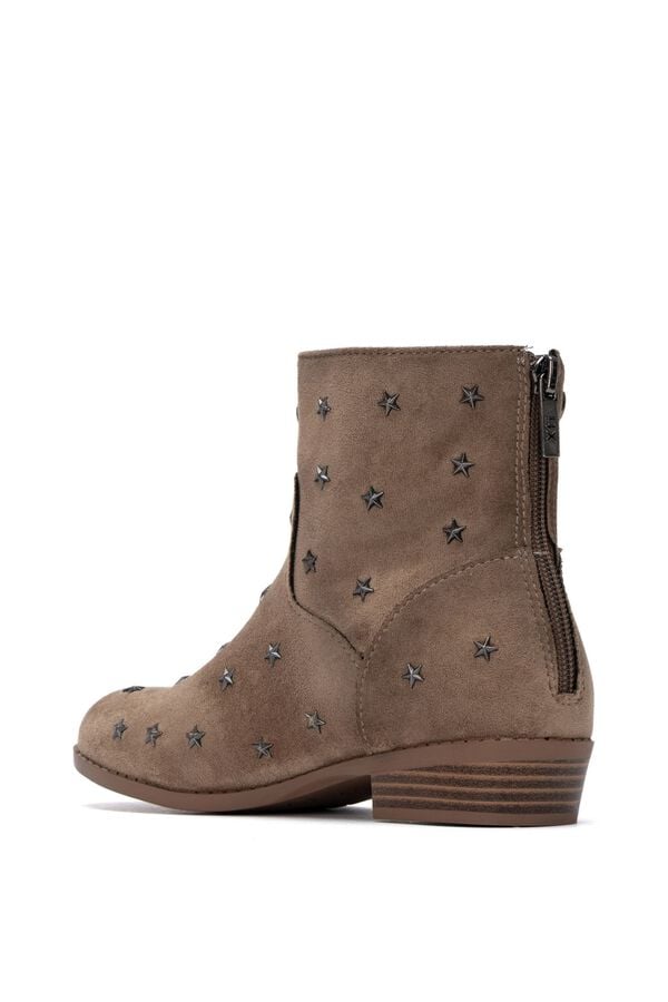 XTI Star cowboy ankle boot nude