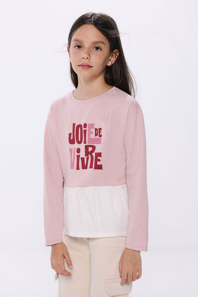 Springfield Camiseta "Joie de Vivre" niña rosa