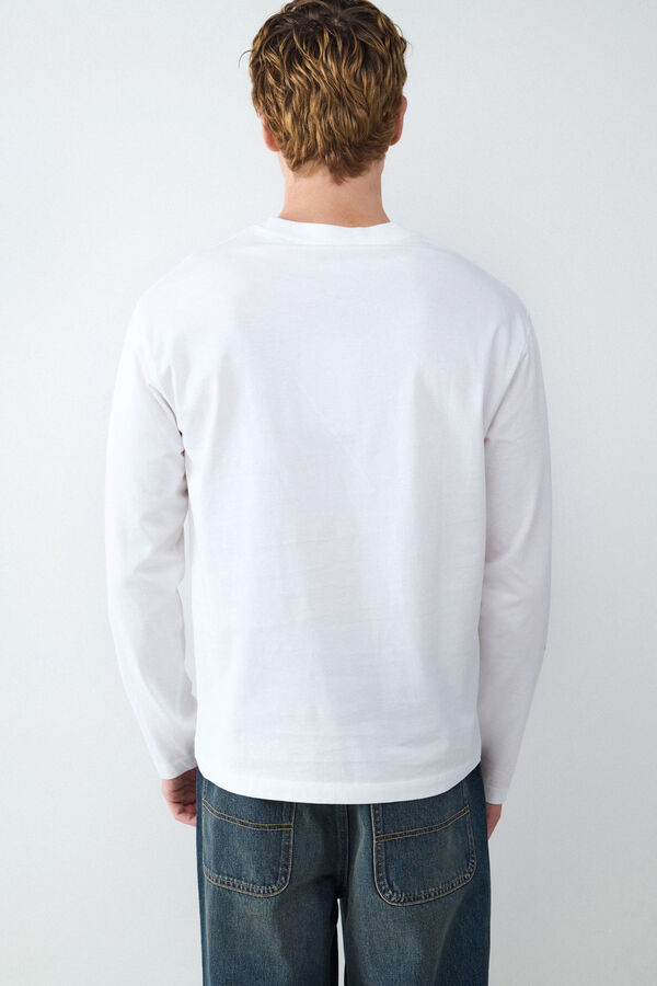 Balmohk long sleeve print t-shirt white