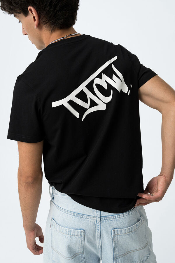 Tiffosi Young T-shirt with printed back black