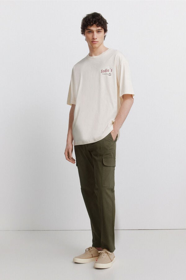 Springfield T-shirt com estampado de bar branco